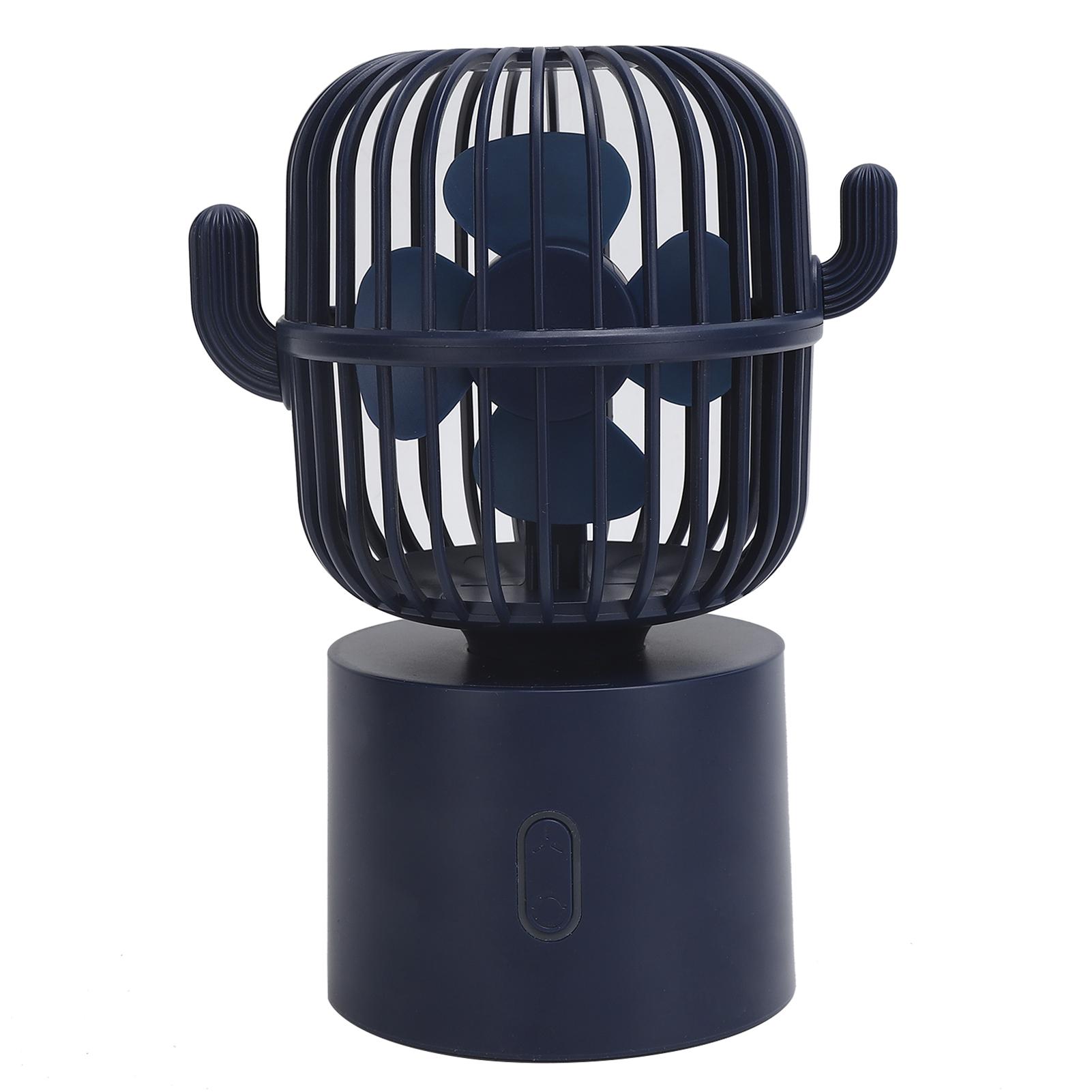 

Ручной вентилятор-кактус Мини-колеблющийся USB Автоматическое вращение влево-вправо Тихая работа для рабочего стола