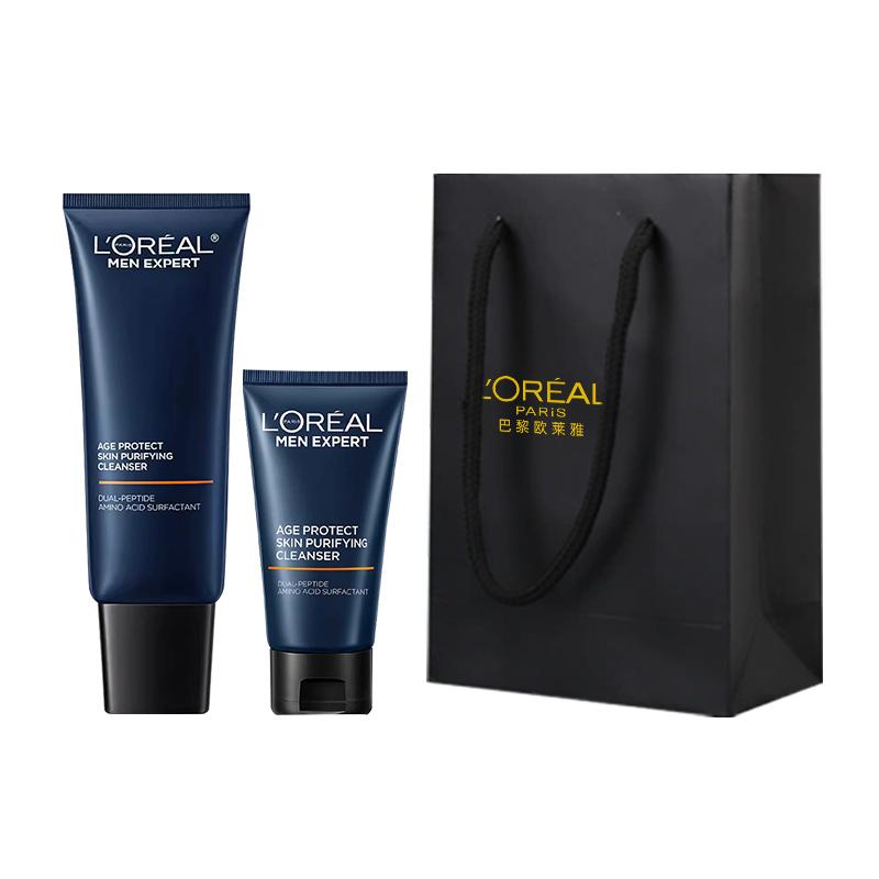 Loreal Paris Мужские Аминокислоты, Источник Молодости Мышц, Средства Ухода, LOreal Mens Очищающее Средство для Молодости Кожи - Очищающее Средство для Лица 130мл50мл коричневый