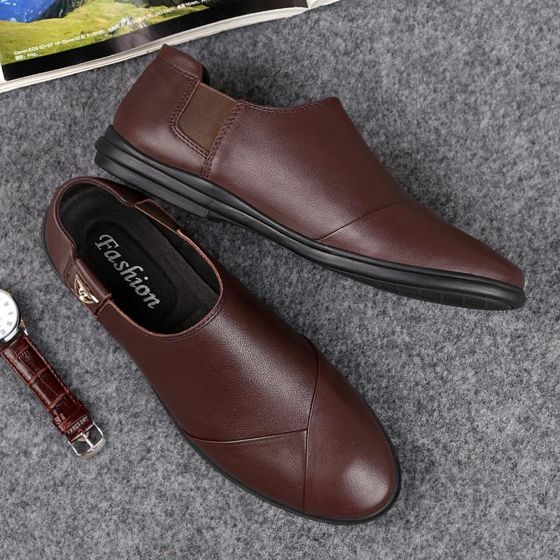 Herren Slipper Luxusmarke Herrenschuhe Echtes Leder Slipper Britischer Stil Lässige Designerschuhe Flacher Absatz Büro Ballerinas