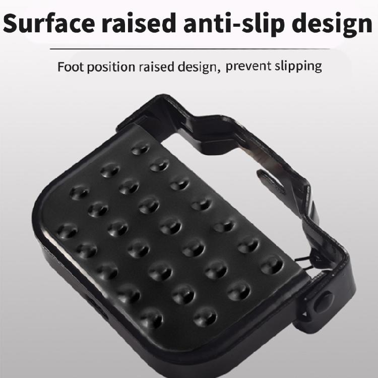 2Pcs Bike Rear Pedals Steel Folding Bike Pegs Non-slip Bicycles Footrests Pedals