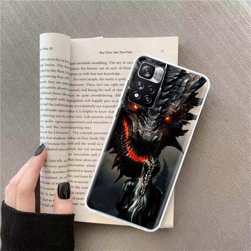F-Fourth W-Wing Dragon Phone Case For Xiaomi Redmi Note 11 12 14 13 Pro Plus 5G 14S 4G 12S 10 10S 11T Pro 11S 11E Coque Fundas T