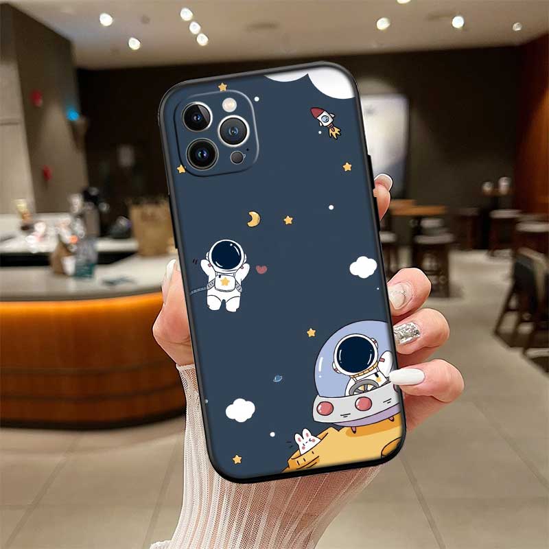UP8 Astronaut Space Moon Phone Case for Samsung Galaxy S20 S21 S22 Ultra FE + Plus A21S A22 A24 A25 A26 A30 A30S A31