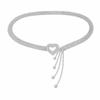 Double Heart Buckle Rhinestone Chain Belt Gold Silver Color Waist Chain Belt  Gift