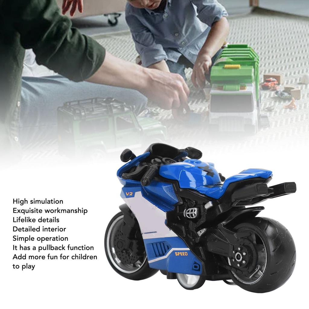 Pull Back Motorcycles Toy Innovative Simulation Alloy Motorcycle Model for Kids Gifts Collection