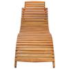 Teak Wood Sun Lounger with Cushion Taupe