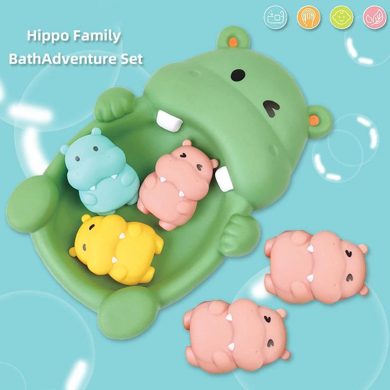Interesting Toys Unisex Infant Baby Bath Toys Cute Floating Animal Otter Kids Bathroom Shower Bathtub Toys Soft Silicone Children Swimming Pool Water Play Toys