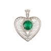 Chrome Diopside Gemstone 925 Sterling Silver Jewelry Pendant 1.4" For Women Gift CP-15-2