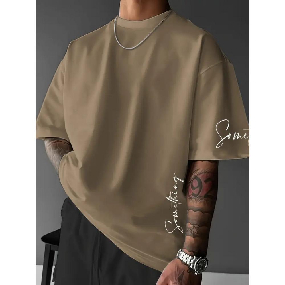 Summer New Men's T-shirt Features a Casual Fashionable Comfortable Soft and Breathable 3D Striped Pattern Print
