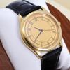 Used Operation BURBERRY Watch Gold Dial Round Men's 3369