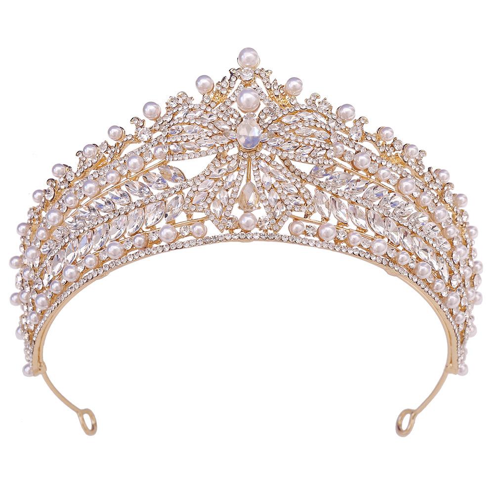 Bridal Crown European Wedding Crystal Hair Accessories, Wedding Accessories Baroque Luxury Wedding Dress Crown