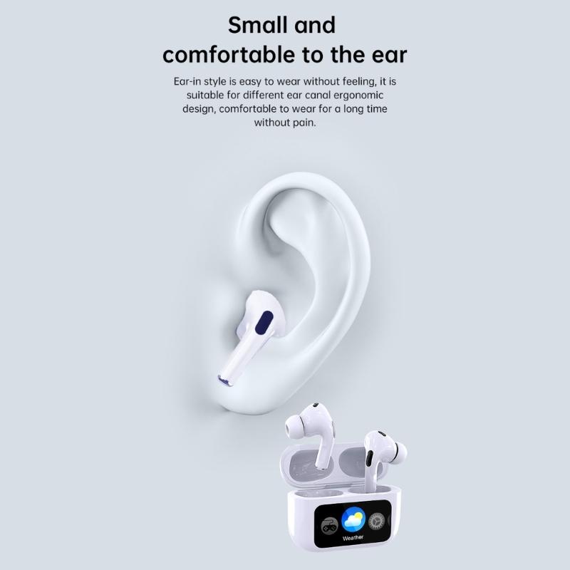 WT 1 Earbuds Touch Screen Headphones Wireless Earphones with Led Visible Display Earpiece for Sports Musics