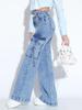 European-American Fashion Women's Stretch Washed Casual Denim Pants