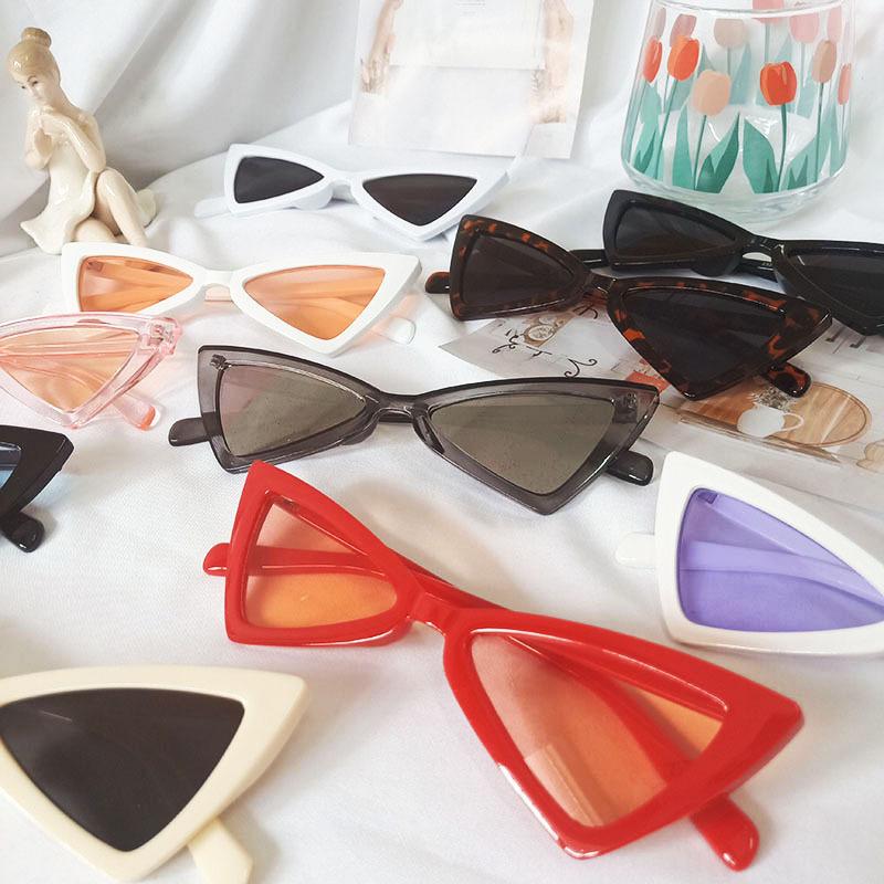 Sexy Cat Eye Triangle Sunglasses Retro Female UV400 Sun Glasses Streetwear Fashion Trendy Eyewear