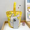 Cat Cartoon Canvas Bucket Bag Cartoon Girl Canvas Cat Shoulder Bag  Female/Children