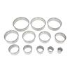 12pcs/set Multifunctional Stainless Steel Circle Cookie Cutter DIY Fondant Cake Decoration Molds