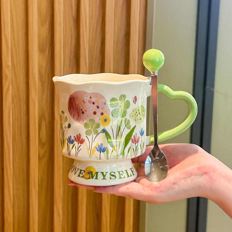 

Школьные подарки для одноклассников, учителей, керамические кружки с дизайнерским чувством, подарки на день рождения для девочек, практичные сувениры 401-500ml