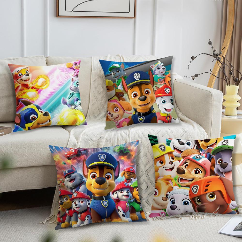 Cartoon P-Paws P-Patrol Pillow Case Living Room Accent Couch Back Support Square Lounge Restful Nap Companion