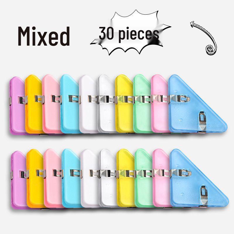 Pengyi Transparent Triangle Folder Clips - Organize Test Papers & Files