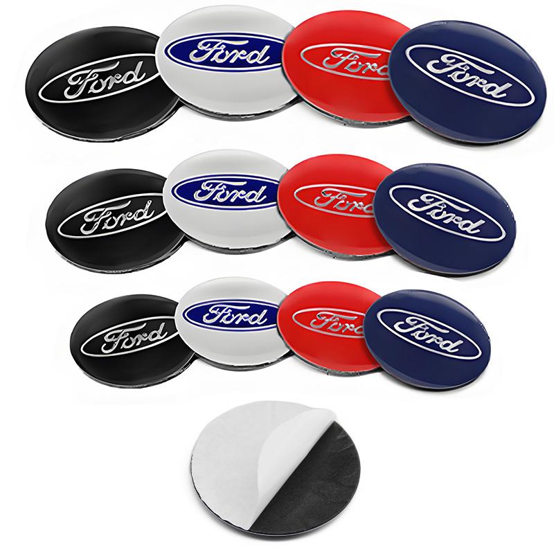 4Pc 65mm 60mm 56mm Car Wheel Center Hub Cap Cover Badge Stickers For Ford F150 Focus Ranger Fiesta Transit Mustang Mondeo Fusion CVT1