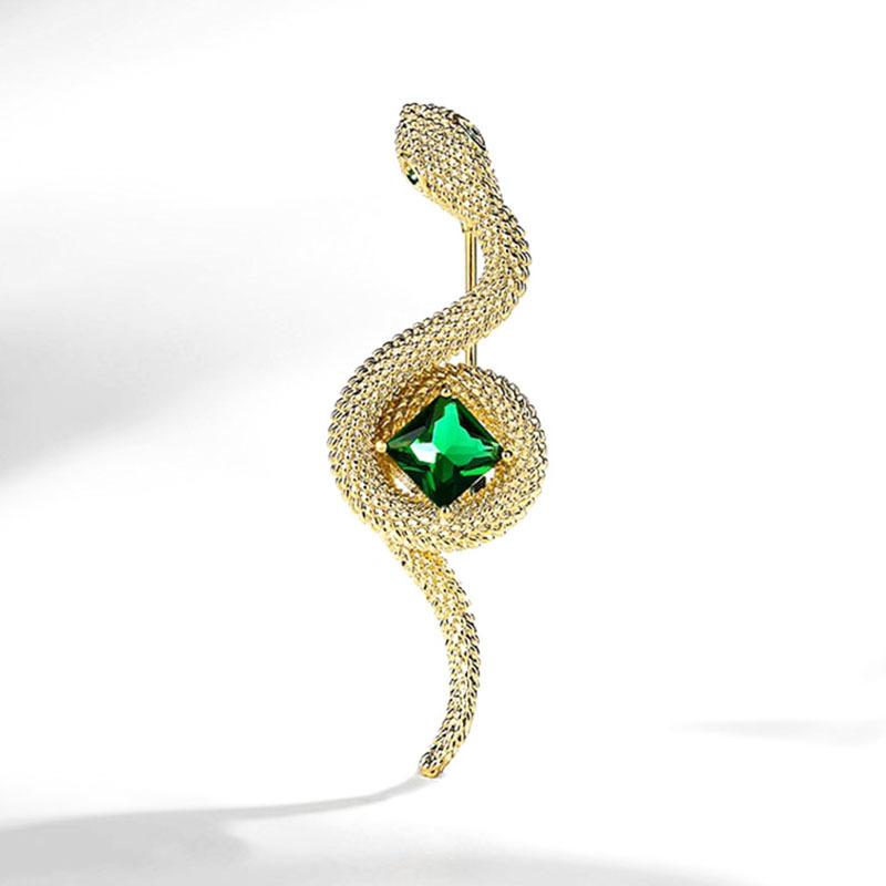 Брошь в виде хрустальной змеи, высококачественный женский нишевый дизайн, персонализированная брошь, креативная булавка, антибликовая пряжка, аксессуары для одежды