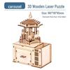 Children's Wooden Ferris Wheel Music Box Puzzle – DIY Carousel and Piano Assembly Toy