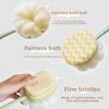 Long Handle Bath Brush Massage Exfoliator Dual-Sided Scrubber with Detachable Soft Bristles for Strong Cleansing