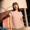 Li Ning Cool Tea T Comfortable Casual Simple Versatile Round Neck Pullover Short Sleeve T-Shirt Women T-Shirt Milk-Stone-Pink ATSV594-2