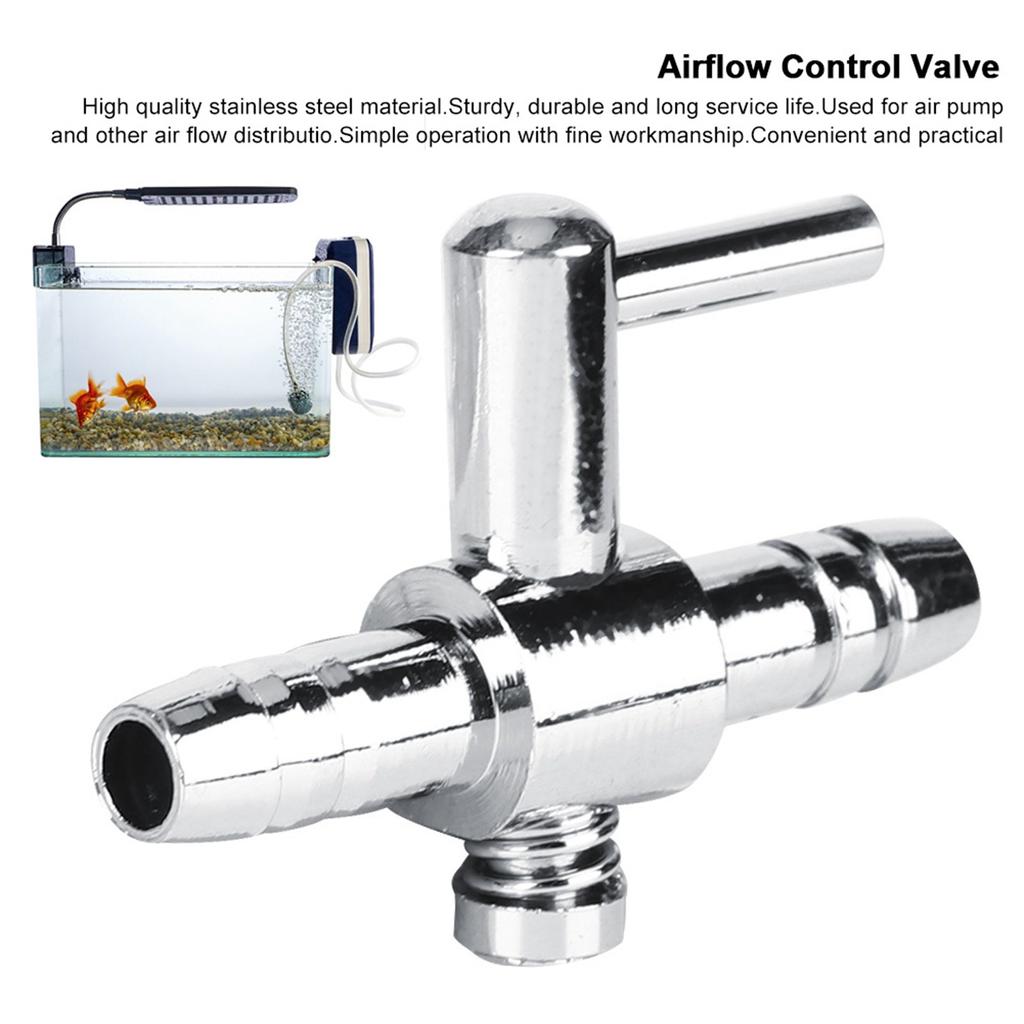 10PCS Stainless Steel Aquarium Oxygen Pump Air Volume Flow Adjustment Valve Check Fish Tank