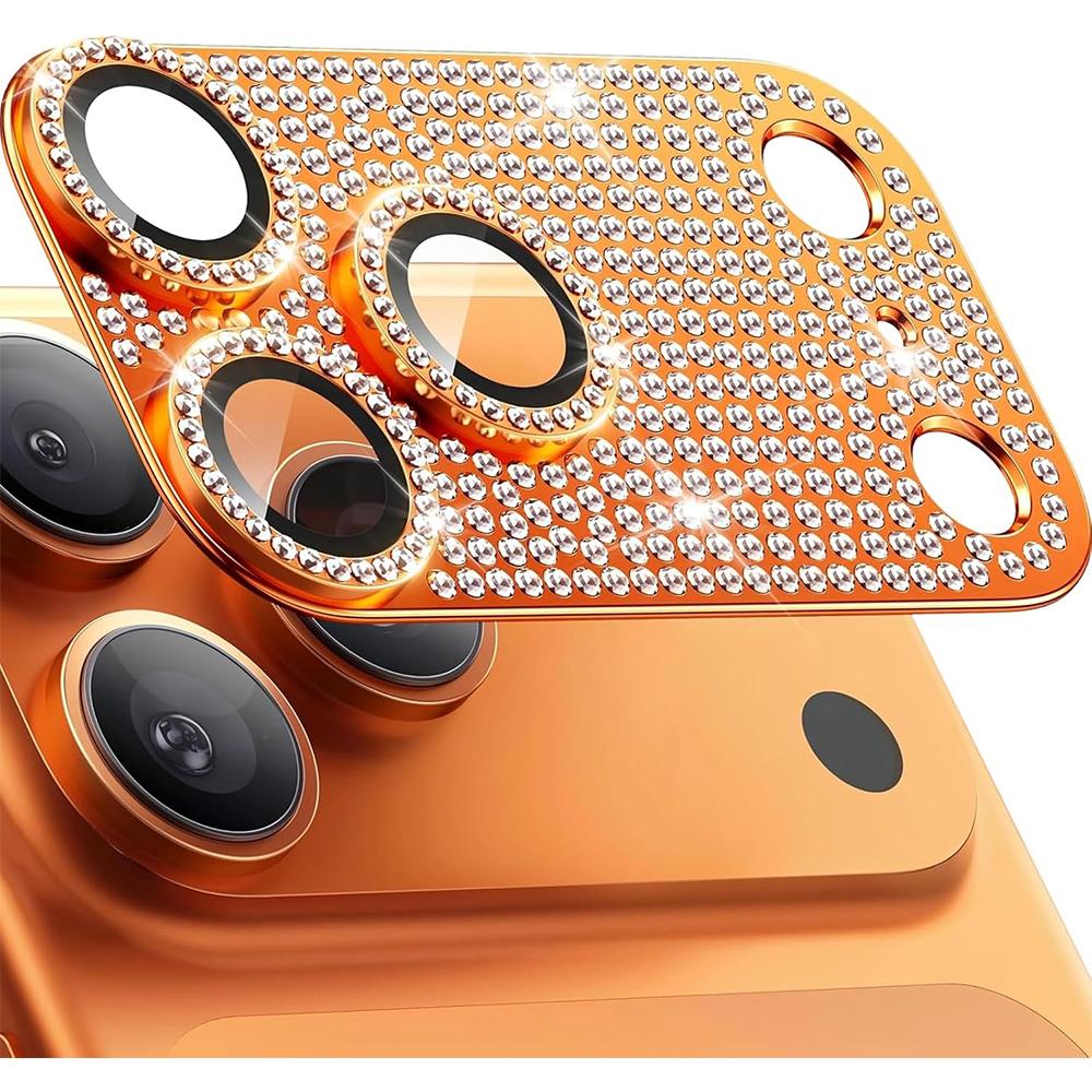 Bling Glitter Diamond Camera Lens Protector Case Cover for iPhone 17 Air 16 Pro Max 15 14 Plus 13 12 Mini 11 Glass Screen Women cute Phone Accessory