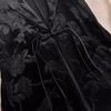Women's Retro Gold Velvet Frog Button Vest - Black Sleeveless Waistcoat, Spring 2024