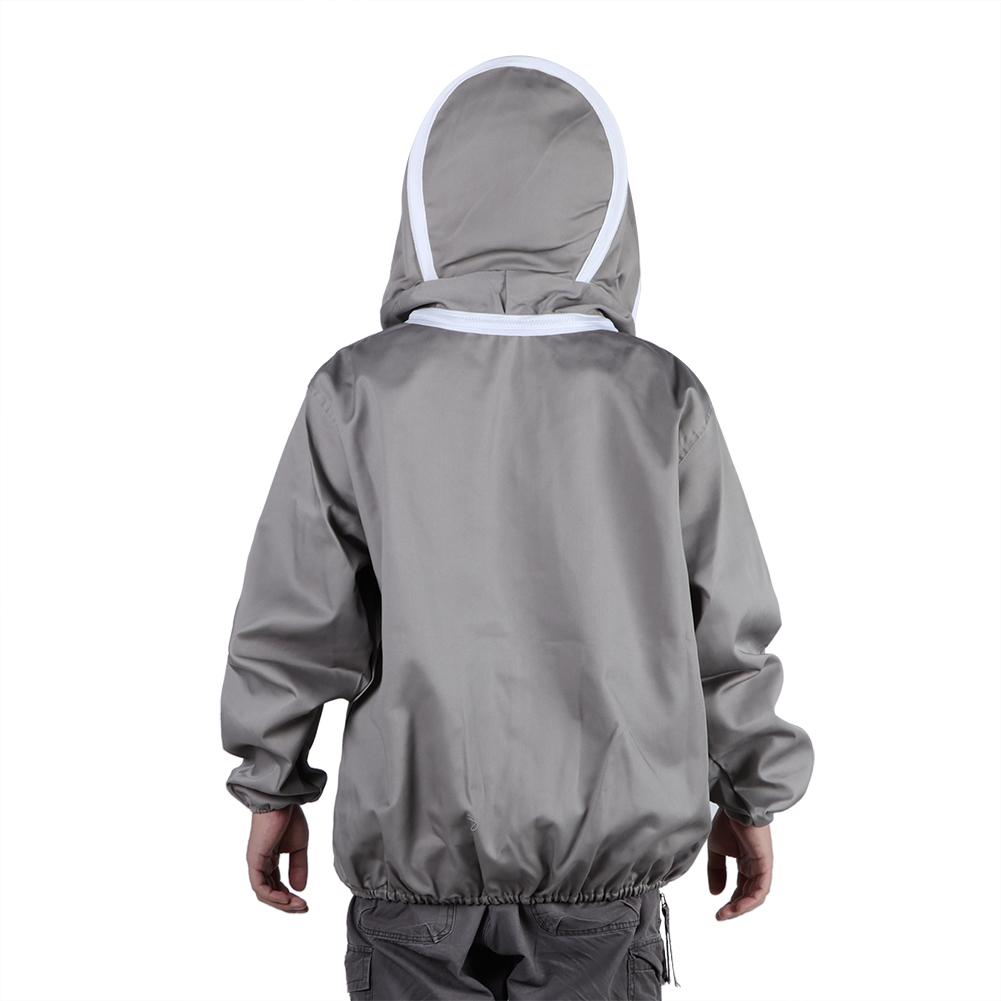 Brązowy Kombinezon Pszczelarski Kurtka Ochronna Pszczelarska Odpinana Smock Pszczelarza z Kapeluszem