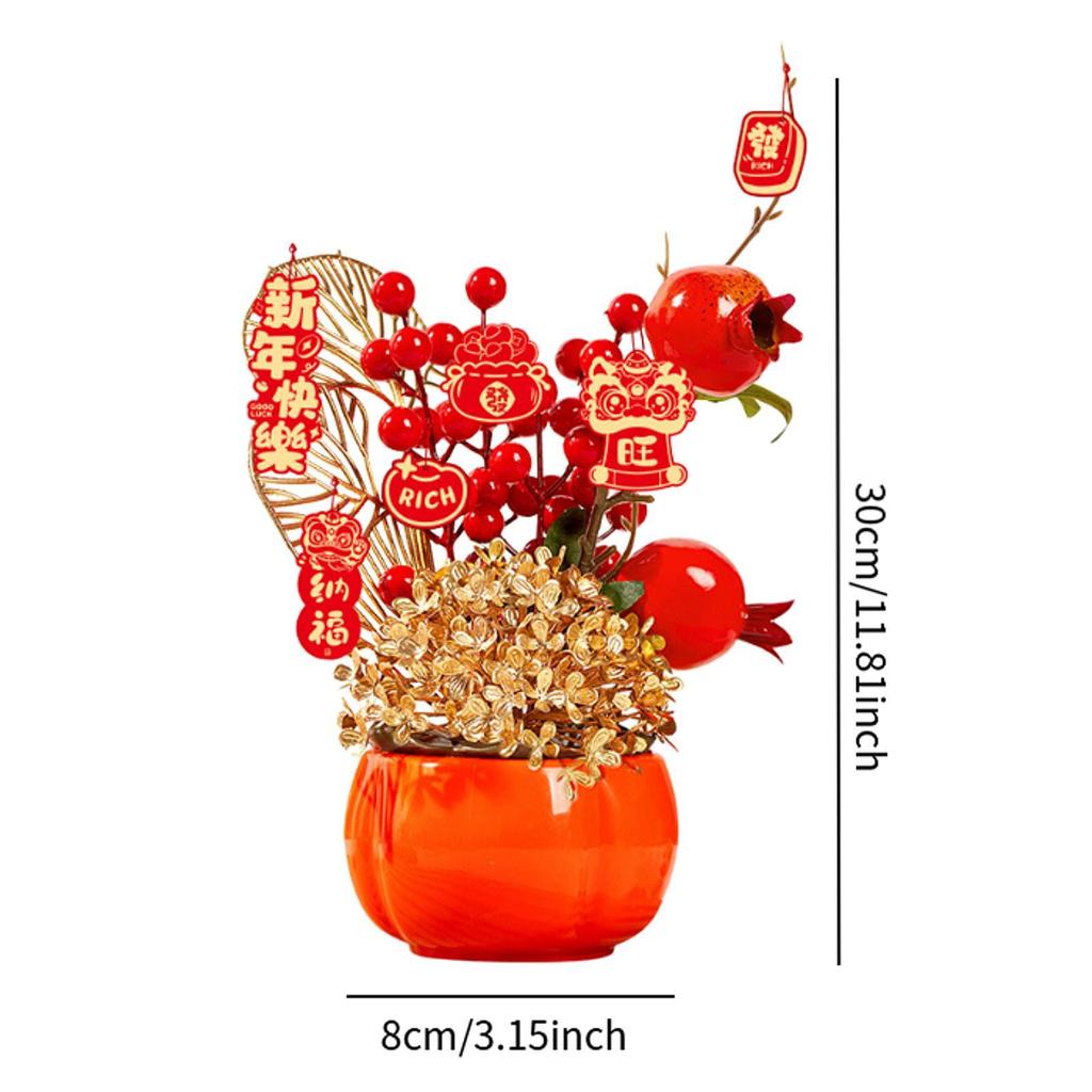 Chinese Lunar Year Decoration Gift Lucky Tree Artificial Potted for China Spring Festival Office Birthday Graduation Wedding