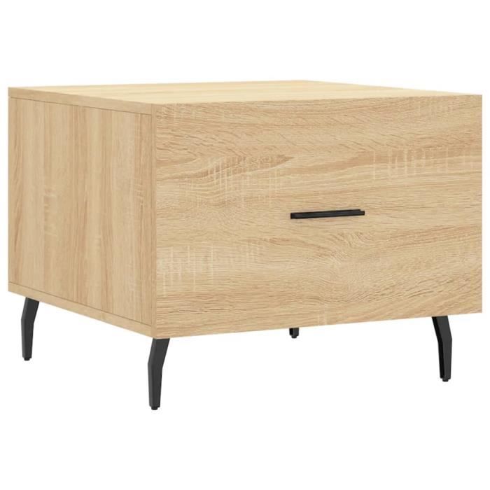 VidaXL Table basse Chêne sonoma 50x50x40 cm Bois d'ingénierie 829434