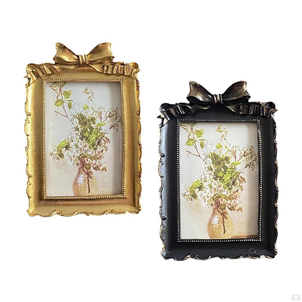 Antique Retro Vintage Resin Photo Frame, Centerpiece, Holder for Entryway, Shelf, Home Decor