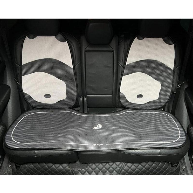 Car Ice Silk Cushion Cover Summer Cool Cute Panda All-season Anti-skid Breathable Seat Cushions Men Women Luxury Car Interior