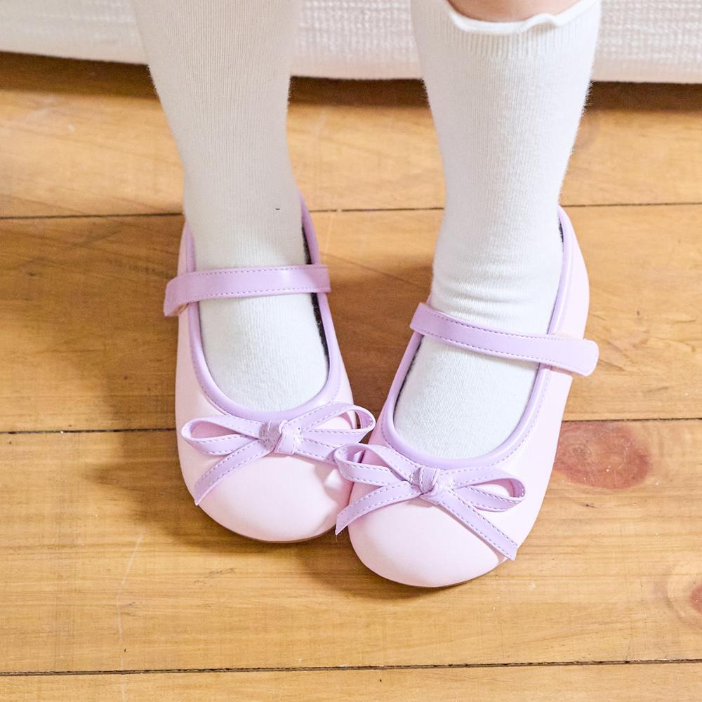 [Babyzzam] Girls' Candy Mix Flats with Purple Line & Pink [BB462-10009]
