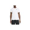 Solid Color Logo Print Crew Neck Short Sleeve T-Shirt Men Tops White DA4322-100