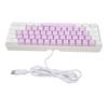 Gaming Keyboard USB 61 Keys RGB Backlit Ergonomic Contrast Color Space Saving Wired Keyboard for Desktop Laptop White