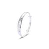 China-Chic National Style S990 Full Silver Bracelet Fu Word Bracelet Sterling Silver Women's Simple Temperament Silver Jewelry Queen's Day Gift