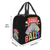 Custom Shake Those Balls Bingo Insulated Lunch Tote Bag for Women Portable Thermal Cooler Food Lunch Box School