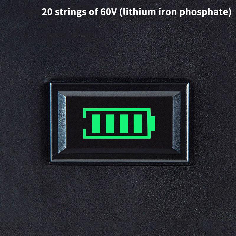 Two-Line Electric Vehicle Voltage Meter, Battery, Battery Charge Percentage Display Meter