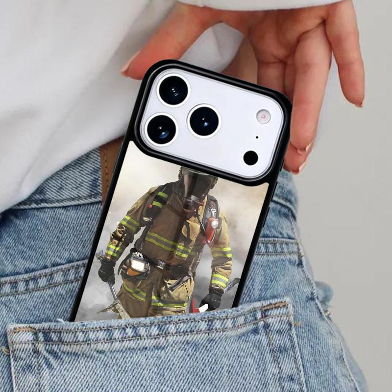 Brandweerman Brand Brandweerman zacht Telefoonhoesje voor iPhone 16e 15 14 13 12 17 Pro Max Plus Air 17pro Cover Coque