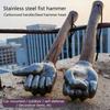 Stainless Steel Thumb Fist Hammer Emergency Window Breaker Function and Fist Grip Collectible Art for Car Safety