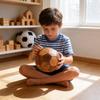 Teakholz Fußball Dekoration mit traditioneller Holzverbindung für Kinderzimmer und als Geschenk