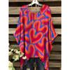 Damen T-Shirts Regenbogen gestreift Herzmuster Rundhals-Tees Vintage Asymmetrischer Saum Rundhals-Oberteile Vielseitige Lockere Damenbekleidung