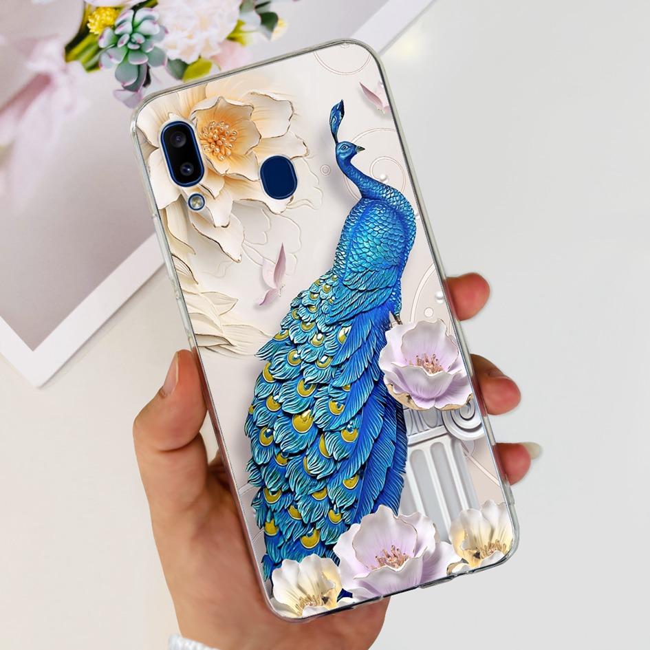 For Samsung Galaxy A20 Case A205 SM-A205F Silicone Cover Cute Astronaut Soft Phone Cases For Samsung A20e A202F A30 A305F Bumper
