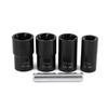 Drive Impact Bolt Nut Removal Extractor Socket Tool Set 17mm 19mm 21mm 22mm Twist Socket Set Lug Nut Remover Extractor Home Tool