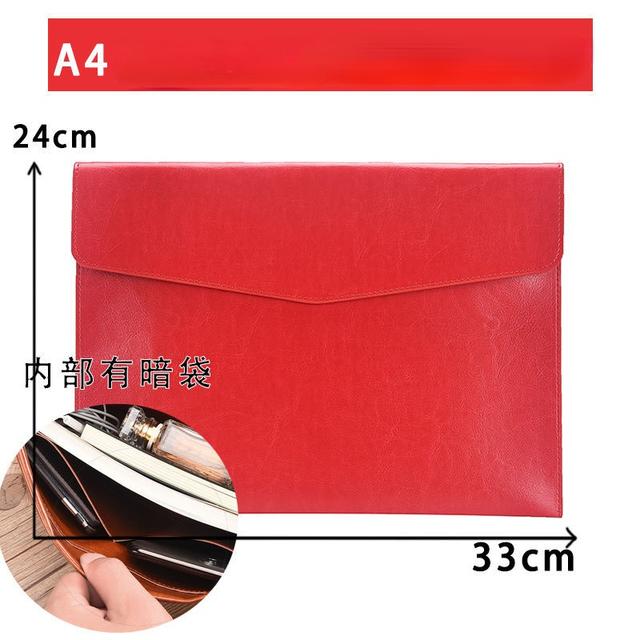 A6 A5 A4 Leather File Folder Data Package Document Bag Fashion Briefcase Data Contract Bill File Bag School Office Supplies