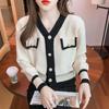 New Women's V-Neck Long-Sleeve Knit Cardigan - Autumn/Winter Fashion