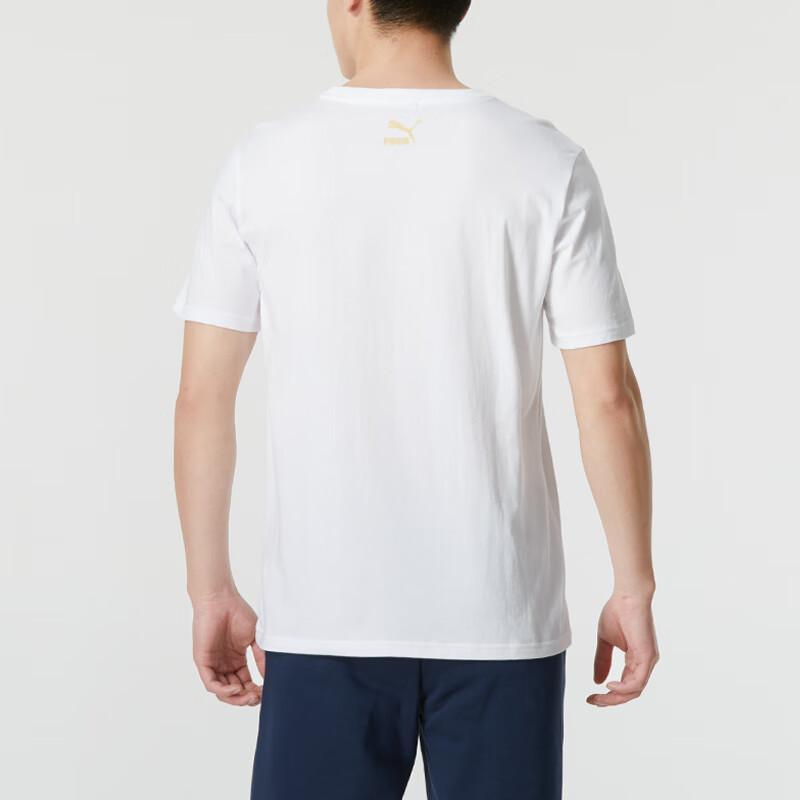 PUMA T Shirts Unisex White Crew Neck Moderate Straight Fit 625824-02